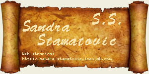Sandra Stamatović vizit kartica